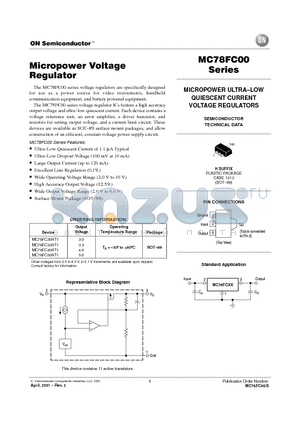 MC78FC30HT1 datasheet - Micropower Voltage Regulator