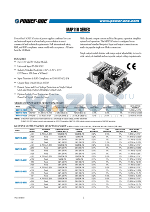 MAP110 datasheet - MAP110 SERIES