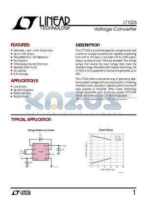 LT1026 datasheet - Voltage Converter