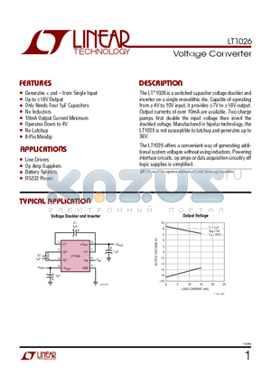 LT1026 datasheet - Voltage Converter