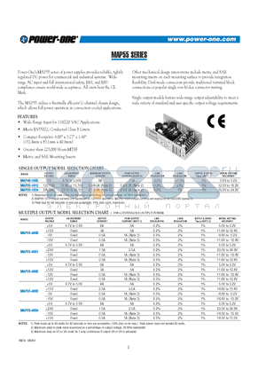 MAP55-1012 datasheet - Wide Range Input for 110/220 VAC Applications