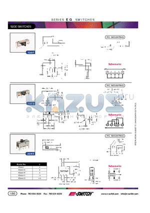 EG2219 datasheet - SLIDE SWITCHES