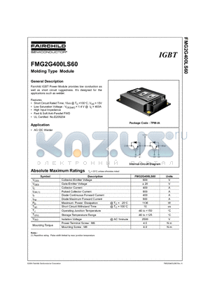 FMG2G400LS60 datasheet - Molding Type Module