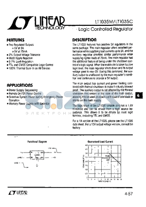 LT1035CT datasheet - Logic Controlled Regulator