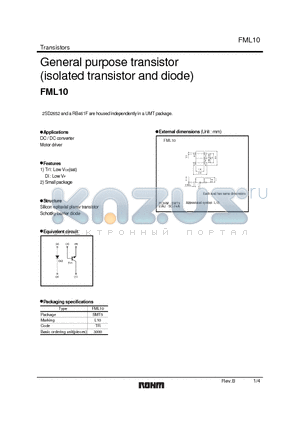 FML10 datasheet - General purpose transistor (isolated transistor and diode)