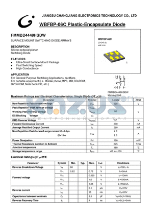 FMMBD4448HSDW datasheet - SURFACE MOUNT SWITCHING DIODE ARRAYS