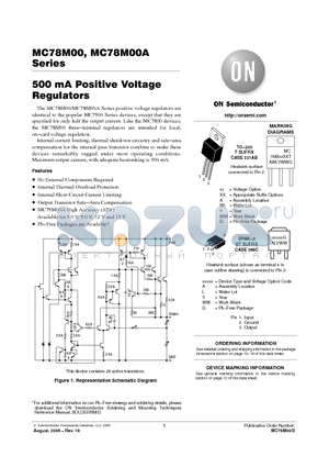 MC78M00A datasheet - 500 mA Positive Voltage Regulators