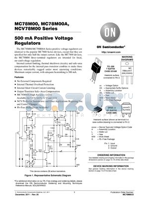 MC78M00A datasheet - 500 mA Positive Voltage Regulators