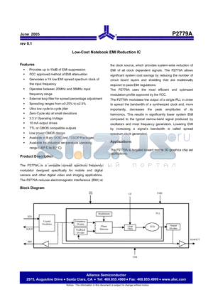 P2779A-08SRF datasheet - Low-Cost Notebook EMI Reduction IC