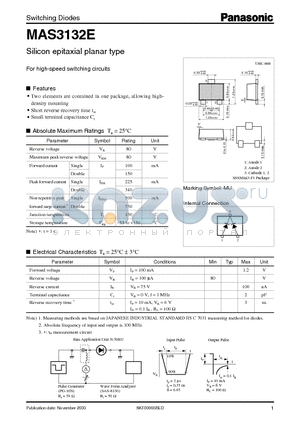 MAS3132E datasheet - Switching Diodes