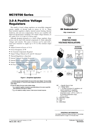 MC78T05CD2TR4 datasheet - 3.0 A Positive Voltage Regulators