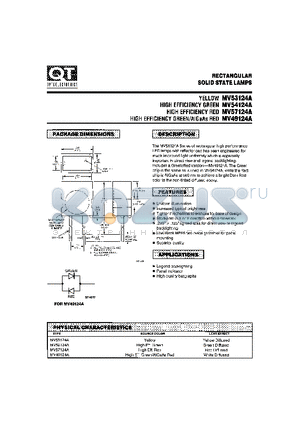 MV49124A datasheet - RECTANGULAR SOLIC STATE LAMPS