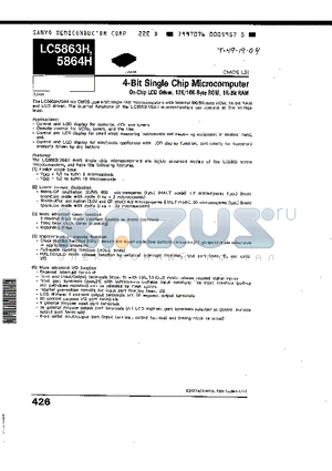 LC5863H datasheet - 4-BIT SINGLE CHIP MICROCOMPUTER