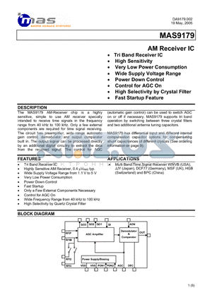 MAS9179A1TC00 datasheet - AM Receiver IC