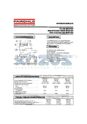 MV53164 datasheet - BARGRAPH DISPLAYS