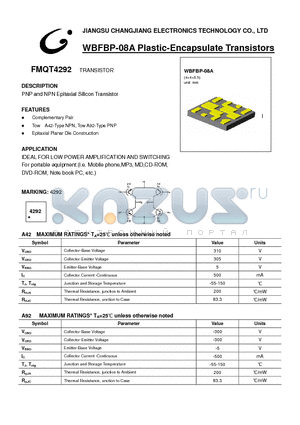 FMQT4292 datasheet - TRANSISTOR
