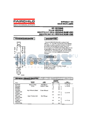 MV53641 datasheet - DIFFUSED T-100 SOLID STATE LAMPS