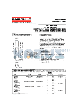 MV53642 datasheet - DIFFUSED T-100 SOLID STATE LAMPS