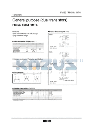 FMS3 datasheet - General purpose (dual transistors)