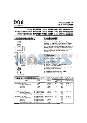 MV57620 datasheet - CLEAR LENS T-100 SOLID STATE LAMPS