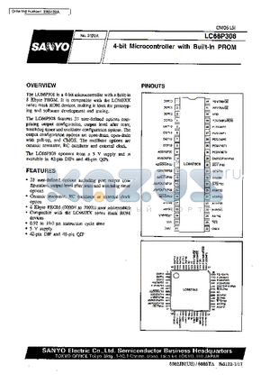 LC66304A datasheet - 4-bit Microcontroller with Built-in PROM