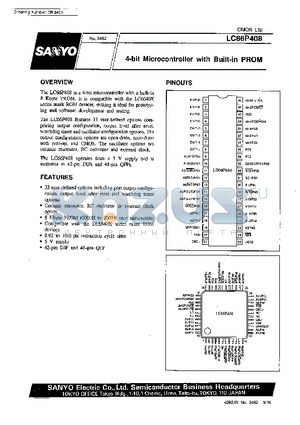 LC66308A datasheet - 4-bit Microcontroller with Built-in PROM