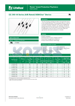 P3100G_LRP datasheet - Teccor^ brand Protection Thyristors