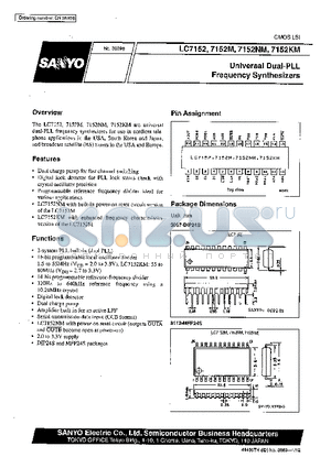 LC7152KM datasheet - Universal Dual-PLL Frequency Synthesizers