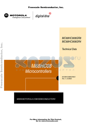MC908GR4MDWR2 datasheet - Microcontrollers