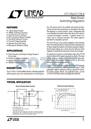 LT1176CN8-5 datasheet - Step-Down Switching Regulator