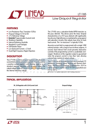 LT1185C datasheet - Low Dropout Regulator