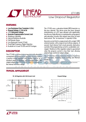 LT1185IQ datasheet - Low Dropout Regulator