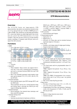 LC723732 datasheet - ETR Microcontrollers