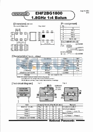 EHF2BG1800 datasheet - 1.8GHZ 1:4 Balum