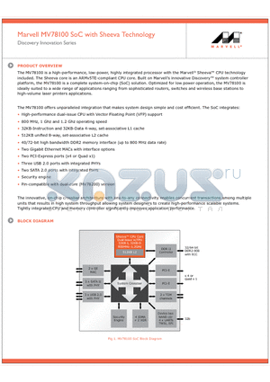 MV78100 datasheet - Discovery Innovation Series