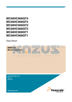MC908QT1VFQE datasheet - M68HC08 Microcontrollers