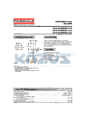 MV9102 datasheet - SUPER BRIGHT 10 mm LED LAMPS