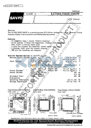 LC7582 datasheet - LCD Driver