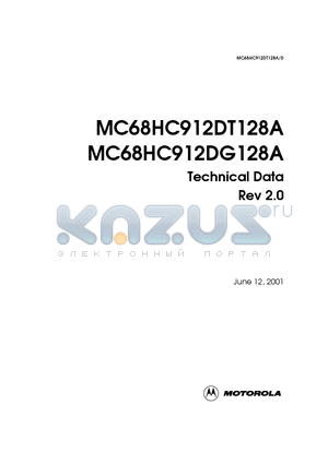 MC912DG128A datasheet - microcontroller unit 16BIT DEVICE