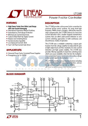 LT1248C datasheet - Power Factor Controller