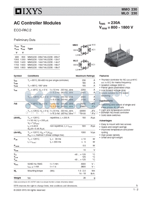 MLO230-12IO7 datasheet - AC Controller Modules