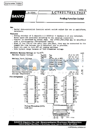 LC7821 datasheet - Analog Function Switch