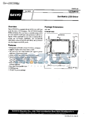 LC79401D datasheet - Dot-Matrix LCD Driver