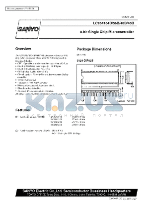 LC864148B datasheet - 8-Bit Single Chip Microcontroller