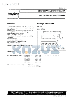 LC864320A datasheet - 8-Bit Single-Chip Microcontroller