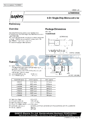 LC865024 datasheet - 8-Bit Single Chip Microcontroller