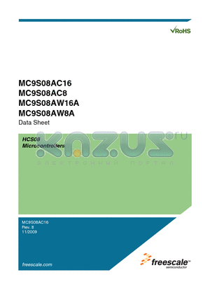 MC9S08AC8CEFGE datasheet - HCS08 Microcontrollers