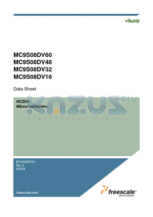 MC9S08DV16F1CLC datasheet - HCS08 Microcontrollers