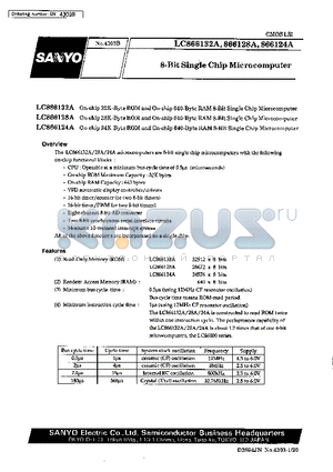 LC866124A datasheet - 8-bit single chip microcomputer