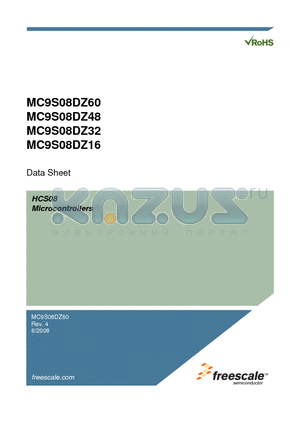 MC9S08DZ16F1V48 datasheet - 8-Bit HCS08 Central Processor Unit (CPU)